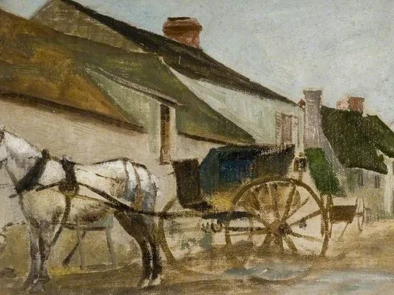 1861-Joseph Crawhall - Pony e carro